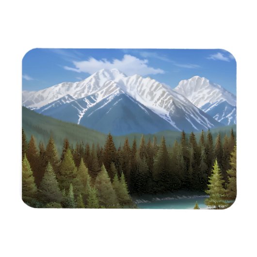  Parc national de Banff, Alberta, Canada.  マグネット (横)