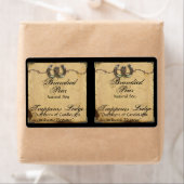 Parchmentキャンドルラベルの蹄鉄 ラベル (インサイチュ)