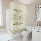 Parchment Le Bain RomanticののBathのばら色の家の装飾 シャワーカーテン (インサイチュ)