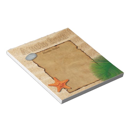 Parchment on Sand "A note from" – メモ帳 (アングル)