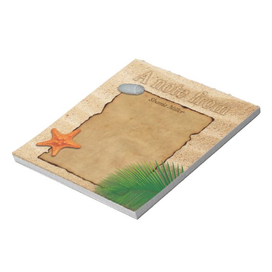 Parchment on Sand "A note from" – メモ帳 (回転)