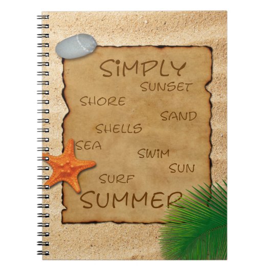 Parchment on Sand Background - Notebook ノートブック (正面)