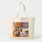 Parco Tigullioイタリアンな旅行ポスター ラージトートバッグ (正面)