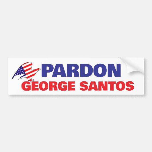 PARDON GEORGE SANTOS punishment too harsh free him バンパーステッカー (正面)
