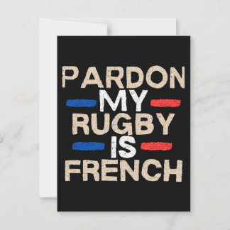 Pardon, mon rugby est français – Design amusant ポストカード