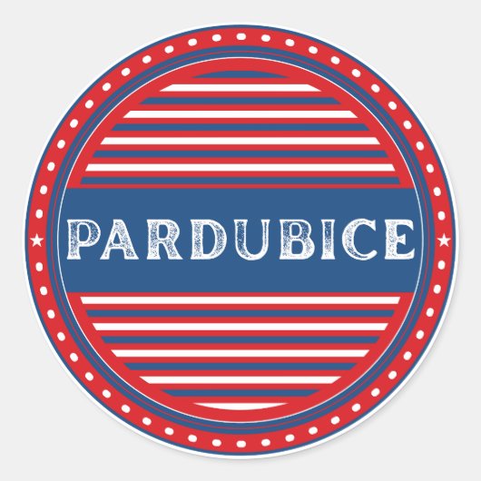 Pardubice City Pride Emblem – Czech Identity ラウンドシール (正面)
