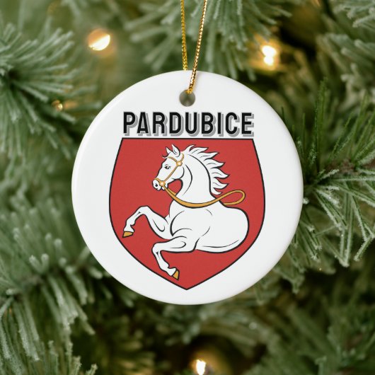 Pardubice coat of arms, Czech Republic セラミックオーナメント (ツリー)