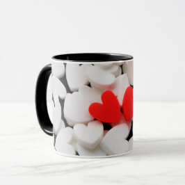 Pareja de corazones enamorados マグカップ