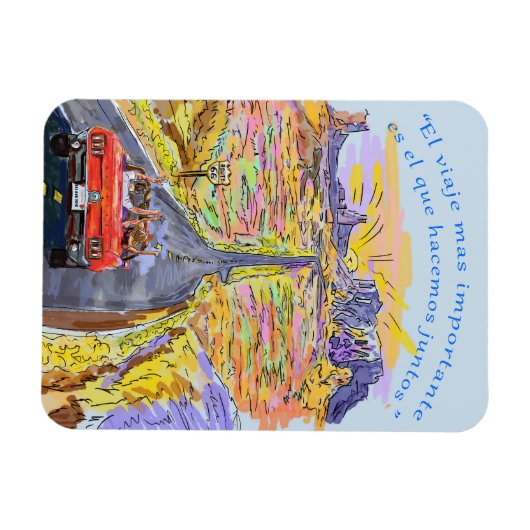 pareja de viaje マグネット (横)