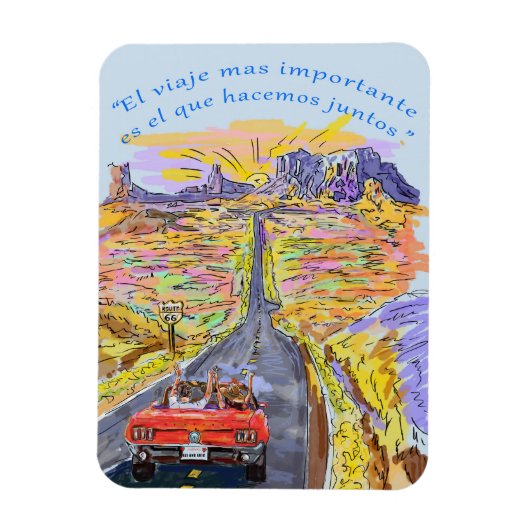 pareja de viaje マグネット (縦)