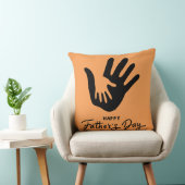 Parent and Child Handprint Symbol Orange クッション (椅子)