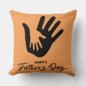 Parent and Child Handprint Symbol Orange クッション (正面)