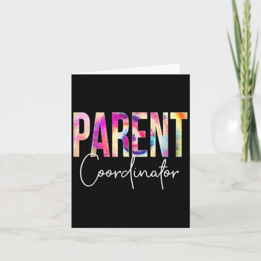 Parent Coordinator Tie Dye Back To School Apprecia カード (正面)
