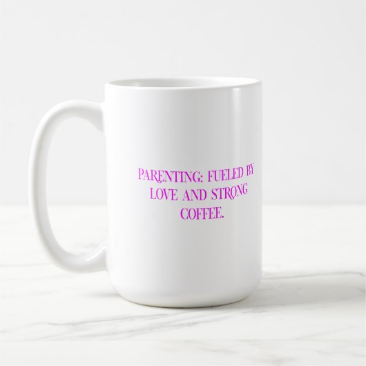 Parenting Coffee Love Typography コーヒーマグカップ (左)