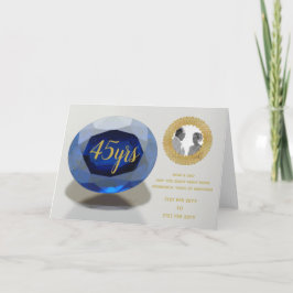 Parents 45th 結婚's Anniversary Sapphire PHOTO ノートカード