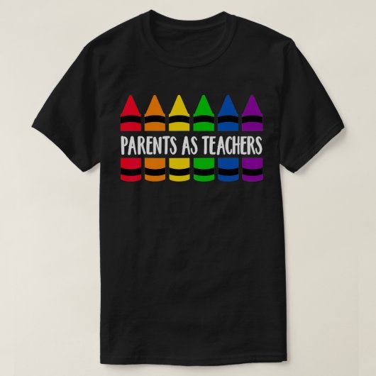 Parents As Teacher Crayon CRAY Teacher Tシャツ (デザイン正面)