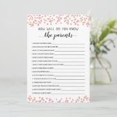 Parents Baby Shower Cardの知り合い度診断 招待状 (スタンド正面)