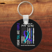Parents In Memory Of Son Suicide Awareness Prevent キーホルダー (正面)