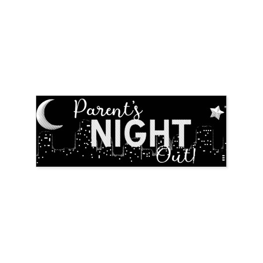 Parent's night out getting together ラバースタンプ (インプリント)