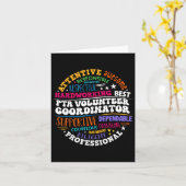 Parents Teacher Ociation Pta Volunteer Coordinator カード (黄色い花)