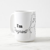 Parents-to-be Faux Lace コーヒーマグカップ (正面左)