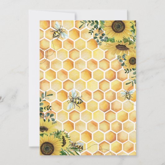 Parents to Bee Baby 男女兼用 Shower 招待状 (裏面)