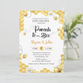 Parents To Bee Baby Shower Invitation 招待状 (スタンド正面)