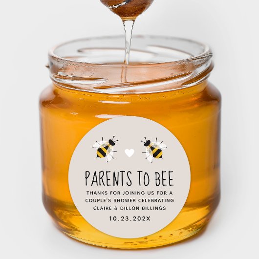 Parents to Bee Showerお気に入りシール ラウンドシール