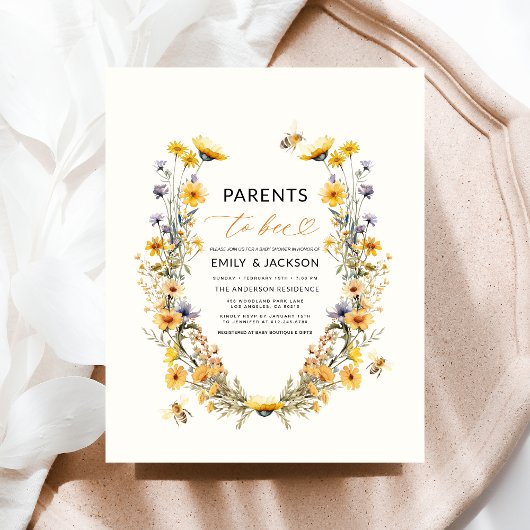 Parents to Bee Wilflowerカップル赤ちゃんシャワー