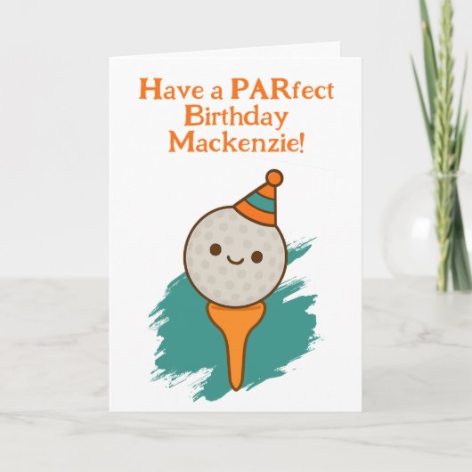 PARfect誕生日ゴルフをパーソナライズされたする カード (正面)
