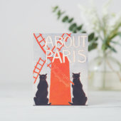 Parisについて – Edward Penfield-ヴィンテージキャットアートクロップ ポストカード (スタンド正面)