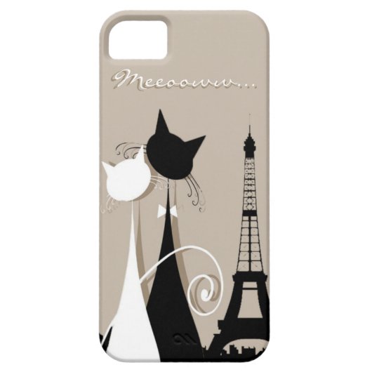 parisの猫5ケース Case-Mate iPhoneケース (裏面)