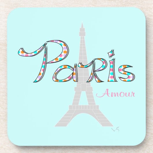 PARISアムールウィズエッフェルタワー コースター (正面)