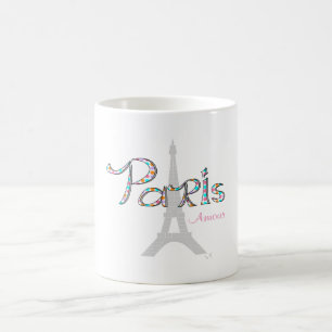 PARISアムールウィズエッフェルタワー コーヒーマグカップ
