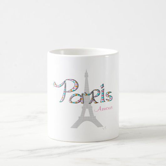 PARISアムールウィズエッフェルタワー コーヒーマグカップ (中央)