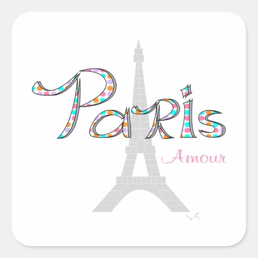 PARISアムールウィズエッフェルタワー スクエアシール (正面)