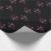 PARISエッフェルタワー（ピンクボウ付き） ラッピングペーパー (角)