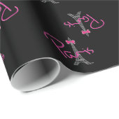 PARISエッフェルタワー（ピンクボウ付き） ラッピングペーパー (ロールコーナー)