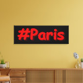 「#Paris」かわいいデザイン。買今 キャンバスプリント (インサイチュ (リビング))