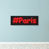 「#Paris」かわいいデザイン。買今 キャンバスプリント (インサイチュ (ウッドフロア))