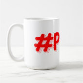 「#Paris」かわいいデザイン。買今 コーヒーマグカップ (左)