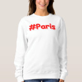「#Paris」かわいいデザイン。買今 スウェットシャツ (正面)