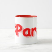 「#Paris」かわいいデザイン。買今 マグカップ (中央)