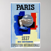 Paris 1937 ~ Exposition Internationale ポスター (正面)