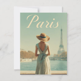 Paris 50s vintage travel ポストカード