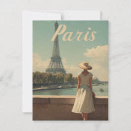 Paris 50s vintage travel ポストカード