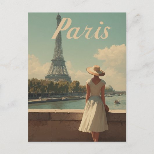Paris 50s vintage travel ポストカード (正面)