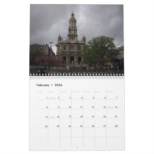 Paris - A Year of City of Light Magic カレンダー (2月 2026)