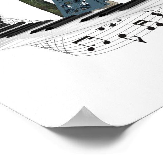 Paris Amour Pretty Eiffel Tower Poster ポスター (角)