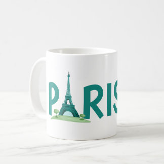 Paris and it's beautiful Eiffel tower  コーヒーマグカップ